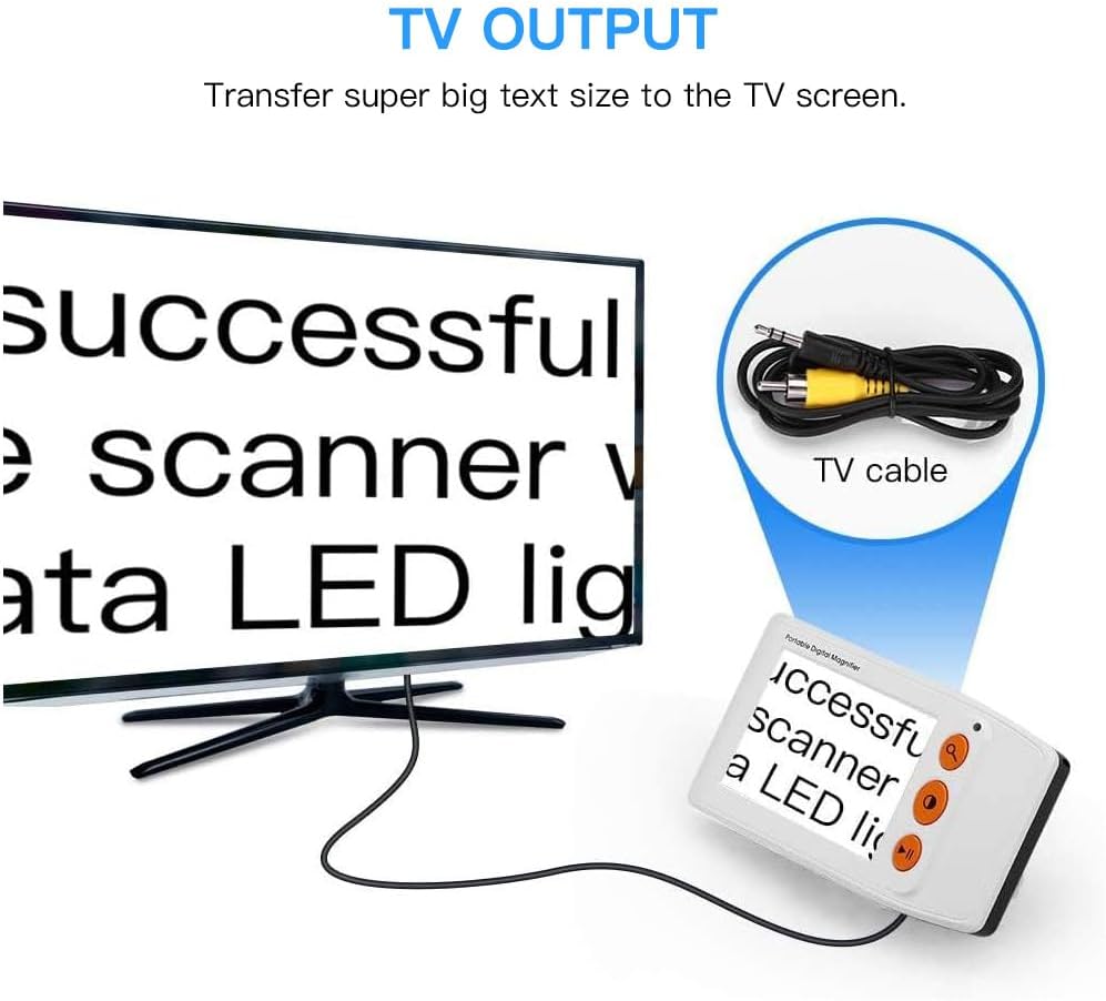 Welnexx Portable Digital Magnifier for Low Vision — 3.5" Spot Reading Aid, 2x–25x Zoom, 8 Color Modes