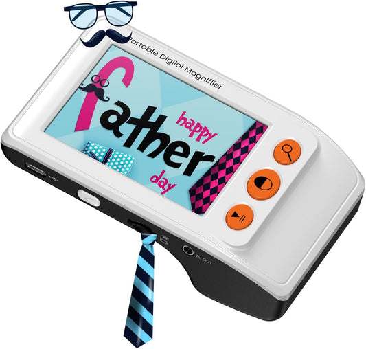 Welnexx Portable Digital Magnifier for Low Vision — 3.5" Spot Reading Aid, 2x–25x Zoom, 8 Color Modes